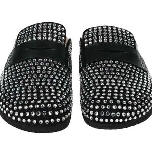 NEW JW Anderson Crystal-embellished suede mules Size 37